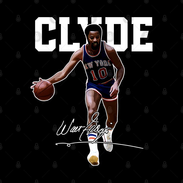 Walt Frazier The Clyde Basketball Legend Signature Vintage Retro 80s 90s Bootleg Rap Style by CarDE