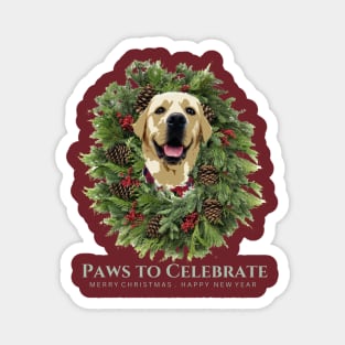 Paws to Celebrate with Yellow Labs Magnet