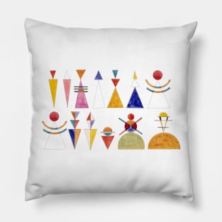 Kandinsky Gate of Kiev watercolor sketch Pillow