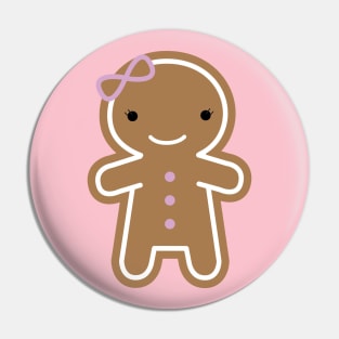 Kawaii Gingerbread Girl Pin