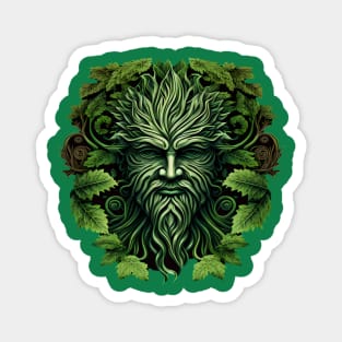 Jack Of The Wood Traditional Pagan Celtic Greenman Magnet