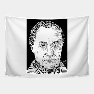 AUGUSTE COMTE ink portrait Tapestry