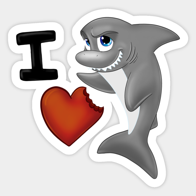 I Love Sharks - Shark - Sticker