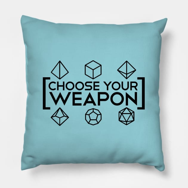 DnD - Choose your Weapon Pillow by hya_bm