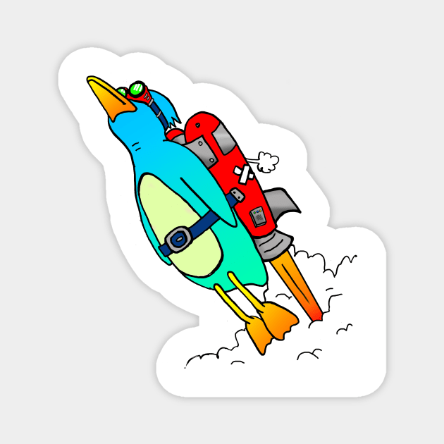 Penguin's can fly Magnet by Radical Rad