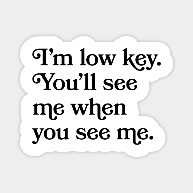 Low Key Magnet by n23tees