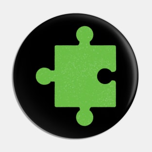 We "Click" - Green puzzle piece Pin