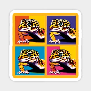 Pop Art Leopard Gecko - Cool Reptile Magnet