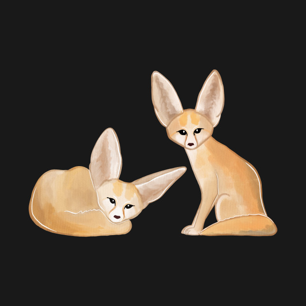 Discover Two Fennec Foxes - Fennec Fox - T-Shirt