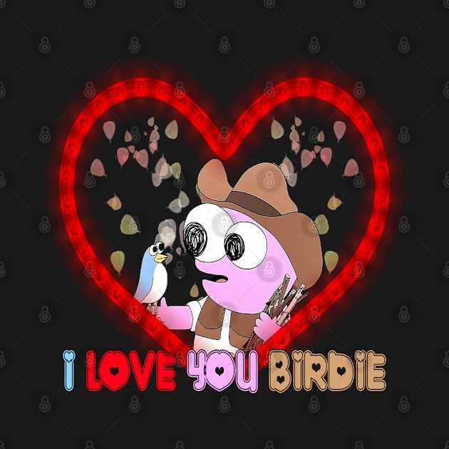 I Love You Birdie - Cute Pim Smiling Friends by Pharaoh Shop