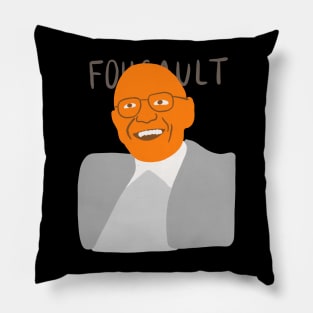 Michel Foucault Minimal Philosopher Portrait - Painting Style Philosophy Pillow