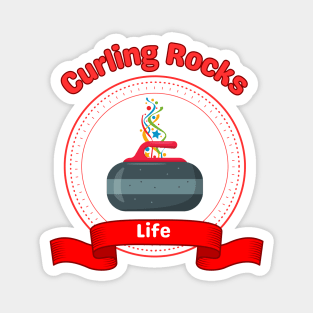 curling rocks Magnet