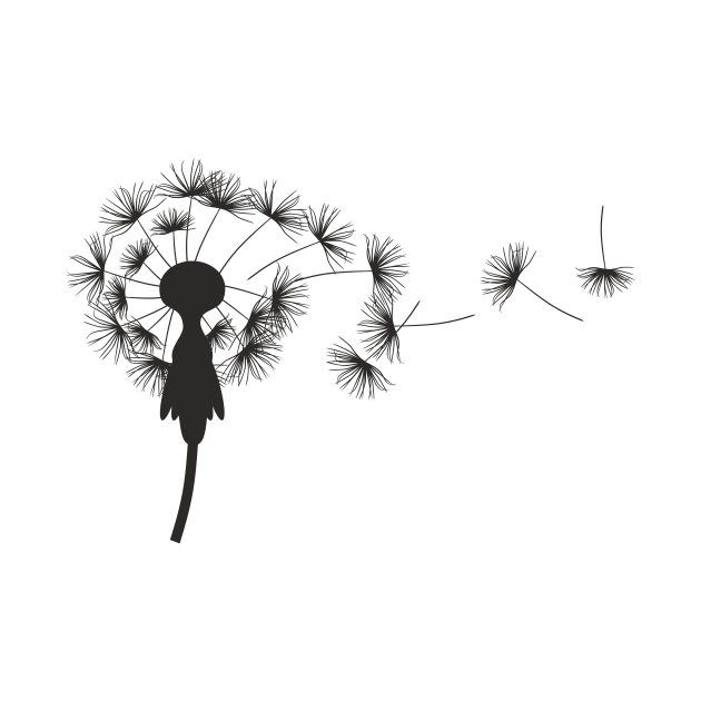 Dandelion spores (black) by aceofspace