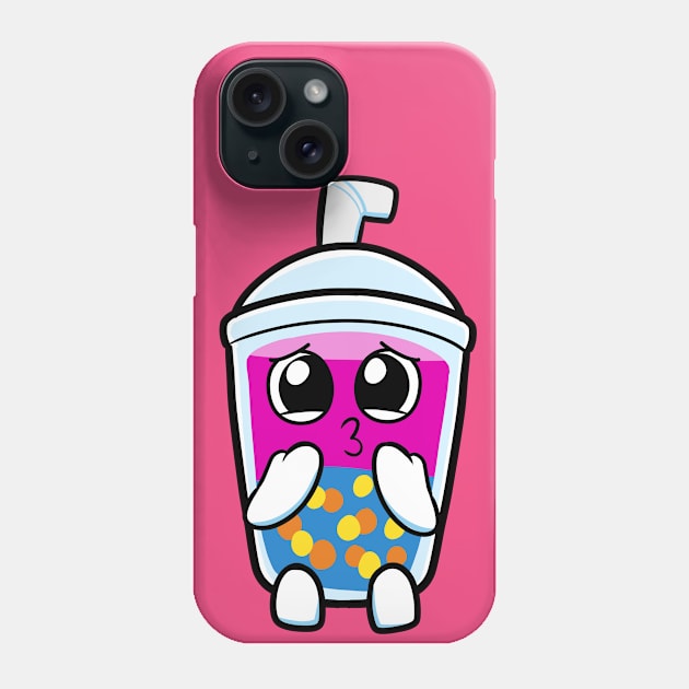 Sad Boba Milktea Kawai Phone Case by Irlustra Studio