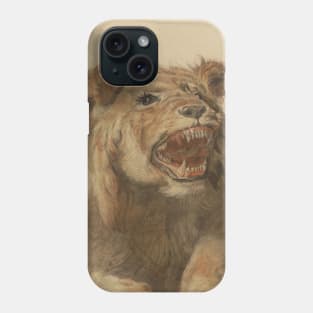 A Lion Snarling by Cornelis Saftleven Phone Case