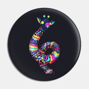 Crazy Colorful Girafee Pin