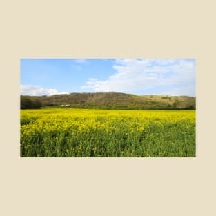 Rapeseed Field by the Hills T-Shirt