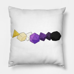 Pride Dice Nonbinary NB Enby Pillow