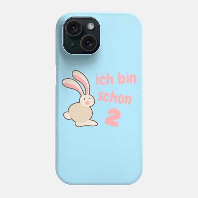 Hase ich bin schon 2 Kinder Geburtstag Phone Case by Foxxy Merch