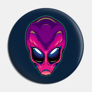 Magenta Alien Pin