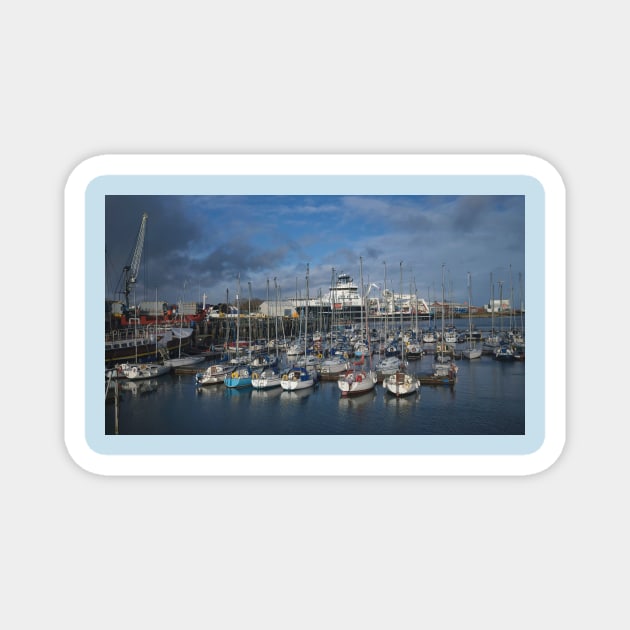 The Marina at Blyth South Harbour, Northumberland Magnet by Violaman