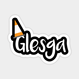 Glesga Orange Traffic Cone Design Magnet