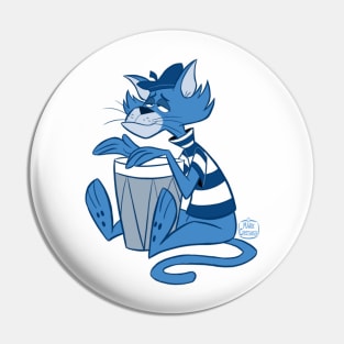 JAZZ CAT PLAYING BONGO DRUM Pin