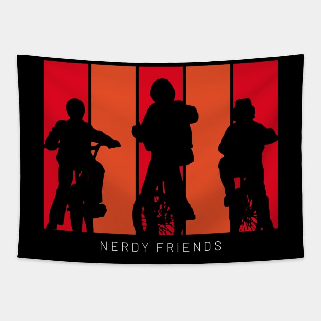 Stranger Things Parody Nerdy Friends Tapestry by TEEWEB