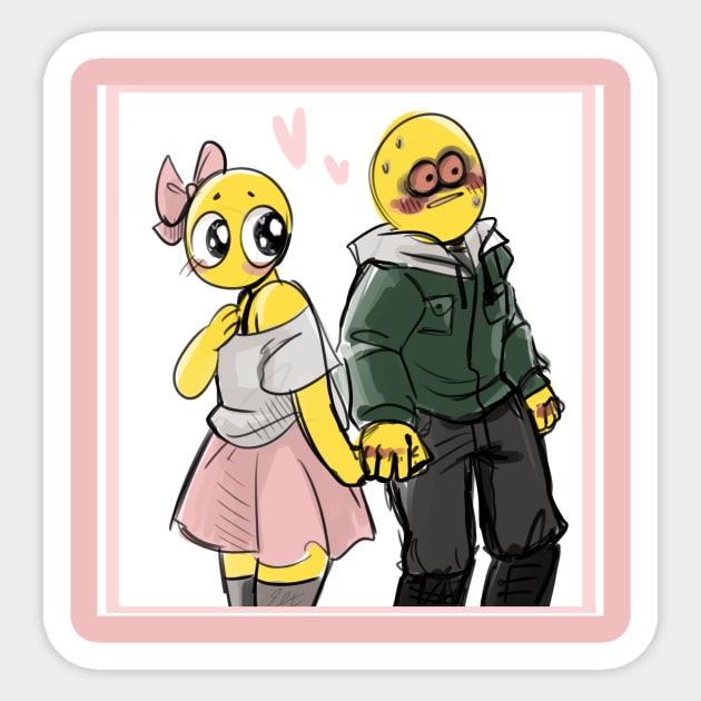 Cursed Emoji Couple - Cursed Emoji - Sticker