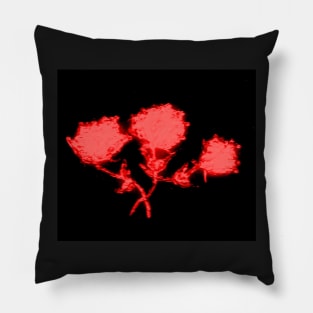 RED GLASS ROSES Pillow