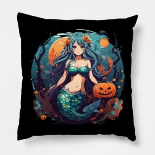 Pretty Little Halloween Mermaid Pillow