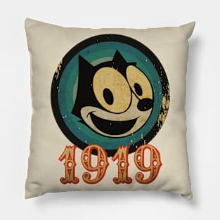 Vintage Cat Cartoon Pillow