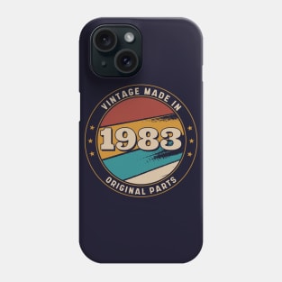 Vintage, Made in 1983 Retro Badge Phone Case