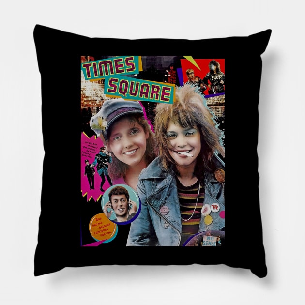 Times Square movie poster 1980 Pillow by Scum & Villainy