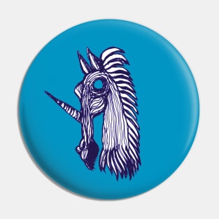 head of a rare unicorn Pin