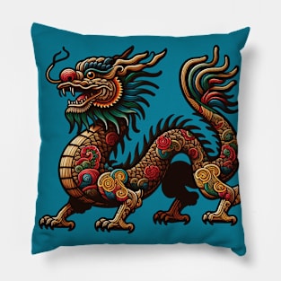 Wood Dragon 12 Pillow