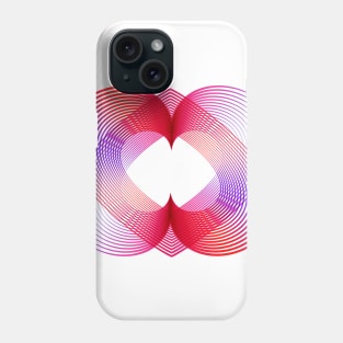 Geometric abstract lineart pink Phone Case