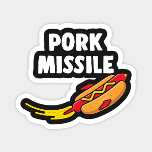 Hot Dog Pork Missile Wiener Rocket Ship Funny Hotdogologist Magnet