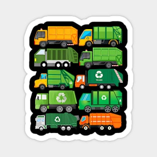 Garbage Truck Recycling Day Trash Waste Separation Birthday Magnet