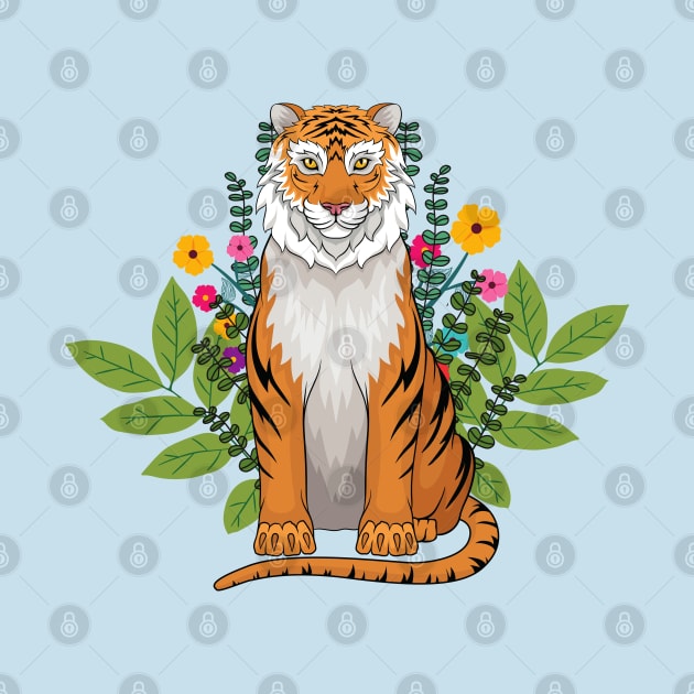 Floral Tiger by leBoosh-Designs