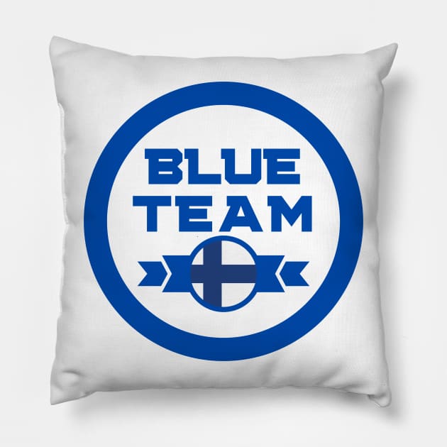 Cybersecurity Blue Team Finland Gamification Badge CTF Pillow by FSEstyle