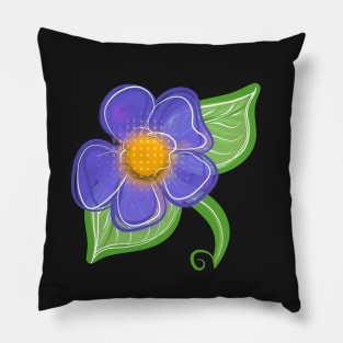 Purple Flower Whimsical Art by Cherie Pillow
