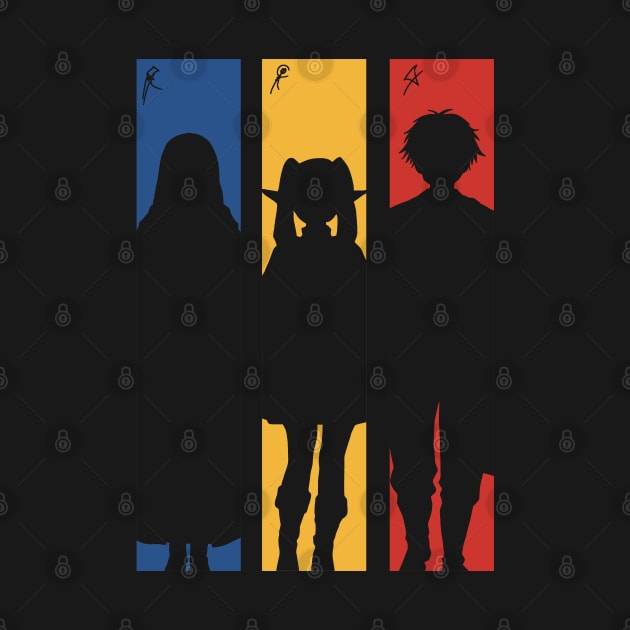 (Transparent) Frieren Party Members Silhouette with Fern Stark from Sousou no Frieren or Frieren Beyond Journeys End Anime SNF-174 by Animangapoi