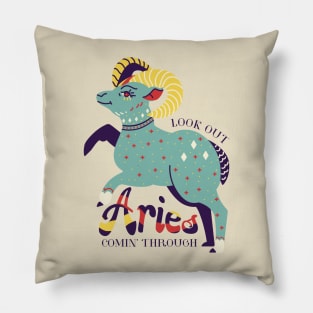 Girly Aries ram astrology sun sign zodiac birth sign birthday Pillow