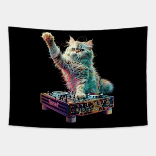 Cat DJ Flow Tapestry