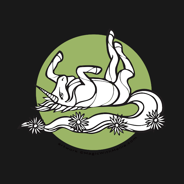 Rolling Unicorn — Inktober Unicorn illustration series by mellierosetest