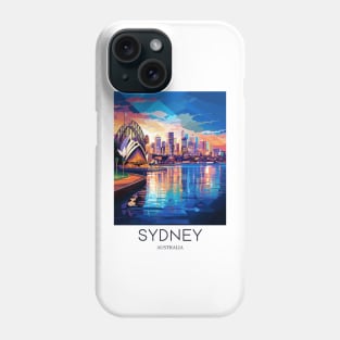 A Pop Art Travel Print of Sydney - Australia Phone Case