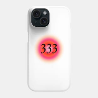333 Angel Numbers Support Glowing Aura Phone Case
