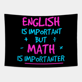 Math is importanter Neon Tapestry
