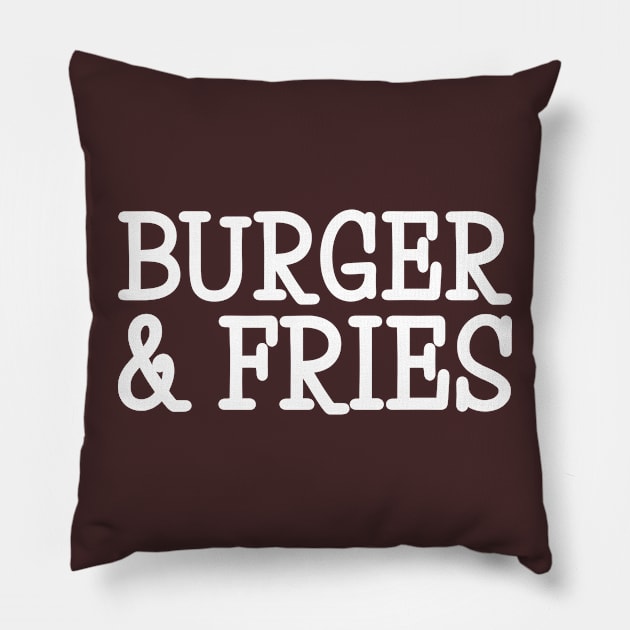 Burger & Fries Pillow by amyvanmeter